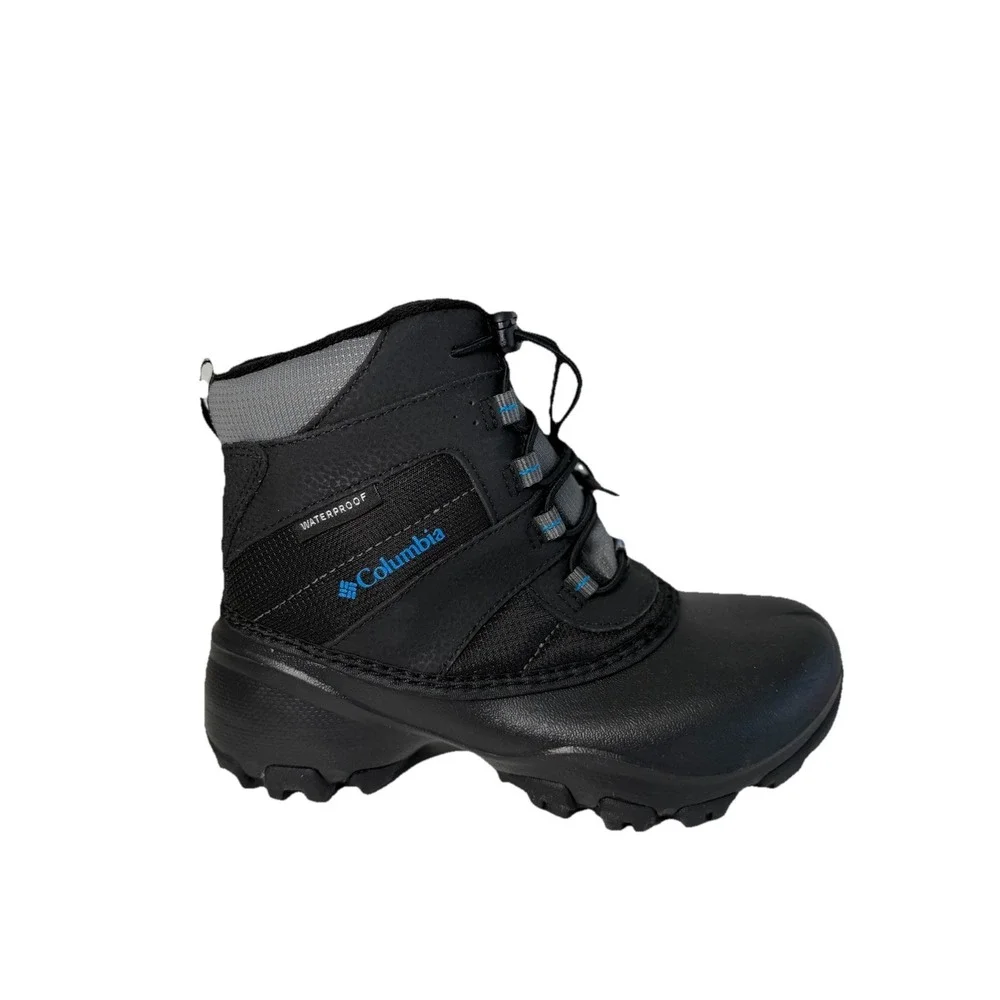 Columbia Youth Bugaboot Plus IV Omni-Heat‎ Boot- Black/Blue Boys Size 1Y NO BOX